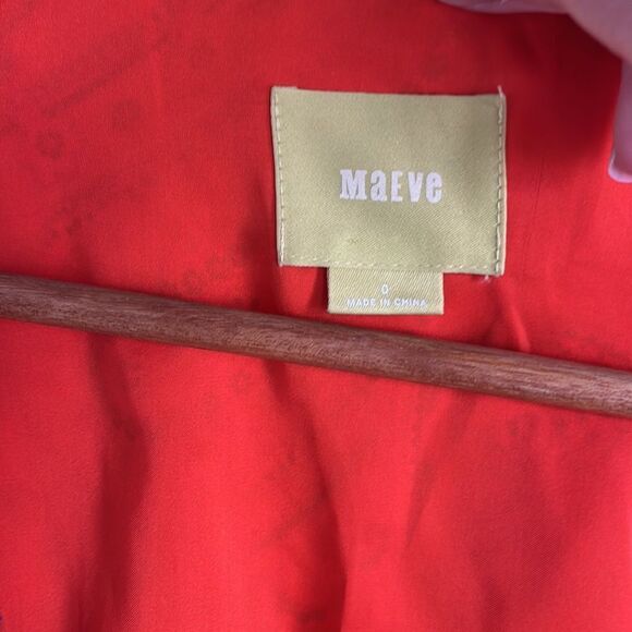 Anthropologie Maeve Blushed Paisley Maxi Dress Womens Size 0 Orange - Picture 5 of 10